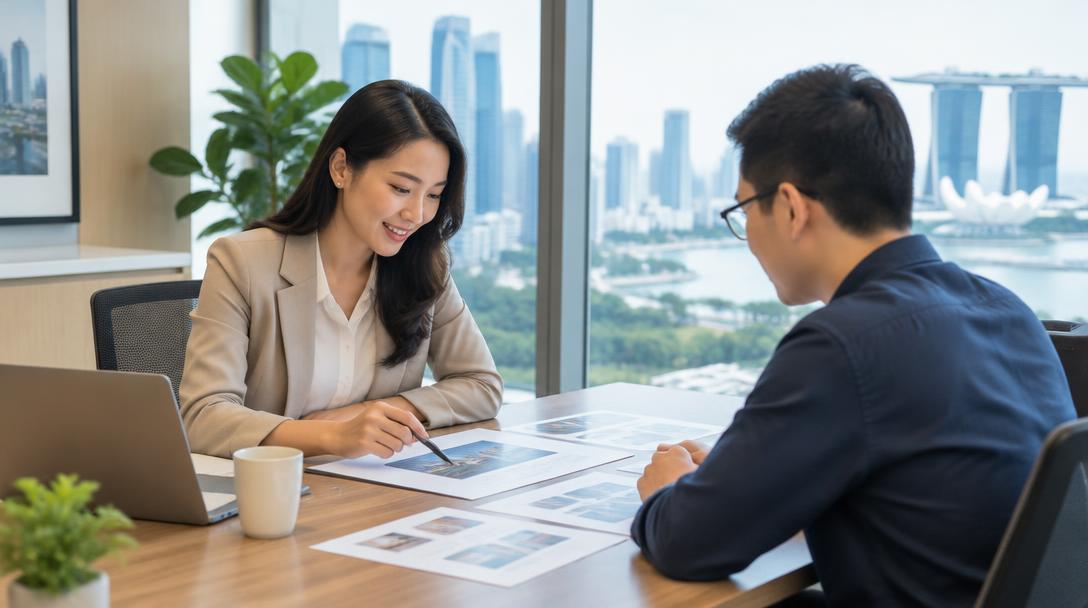 Hiring manager and candidate reviewing a sample project during an interview.